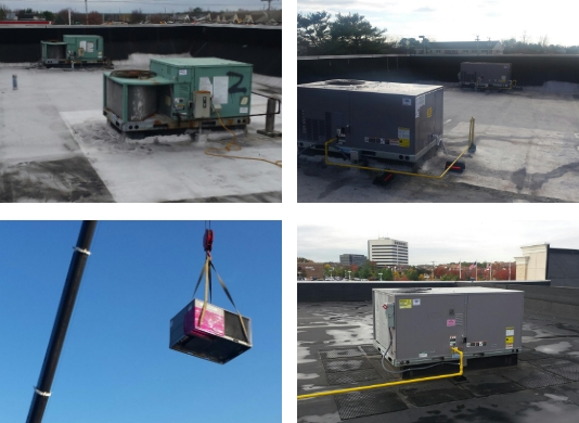 a bank in northern NJ that went through a rooftop HVAC unit replacement with Meyer & Depew