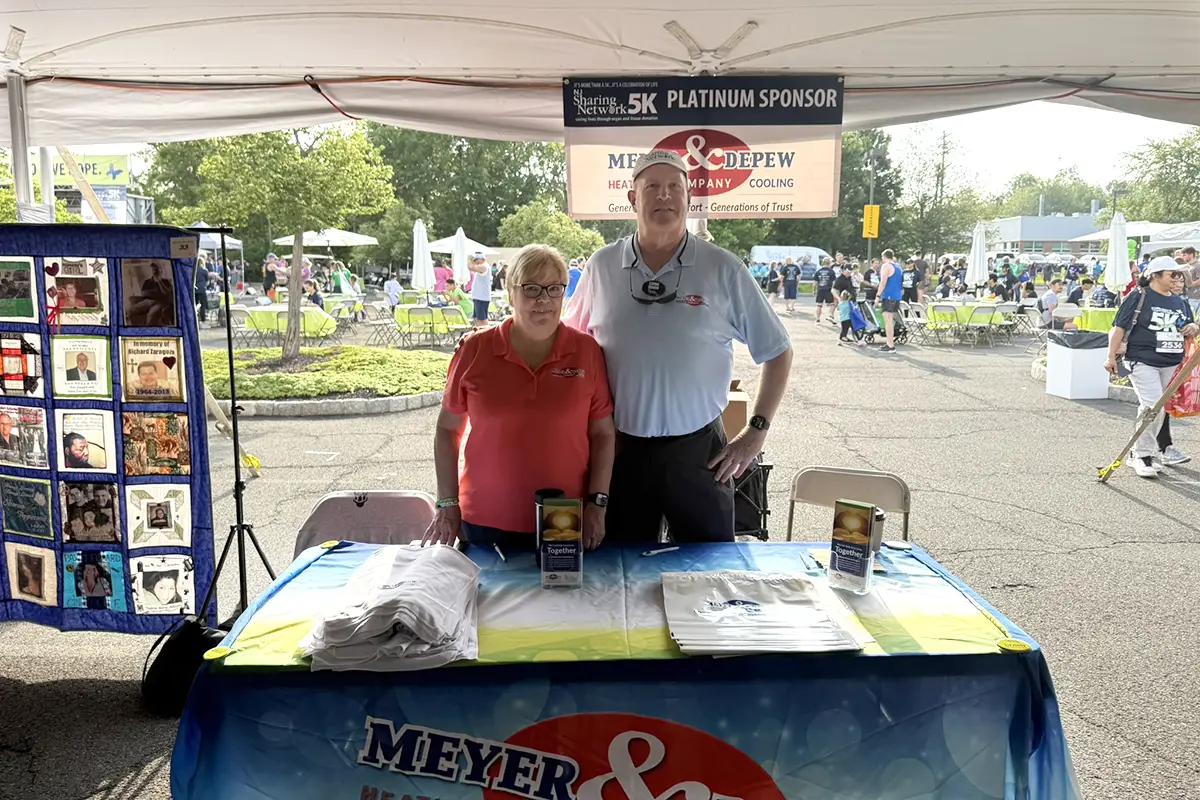 Bobby Ring with his sister Kathleen at the NJ Sharing Network 5K Celebration of Life event.