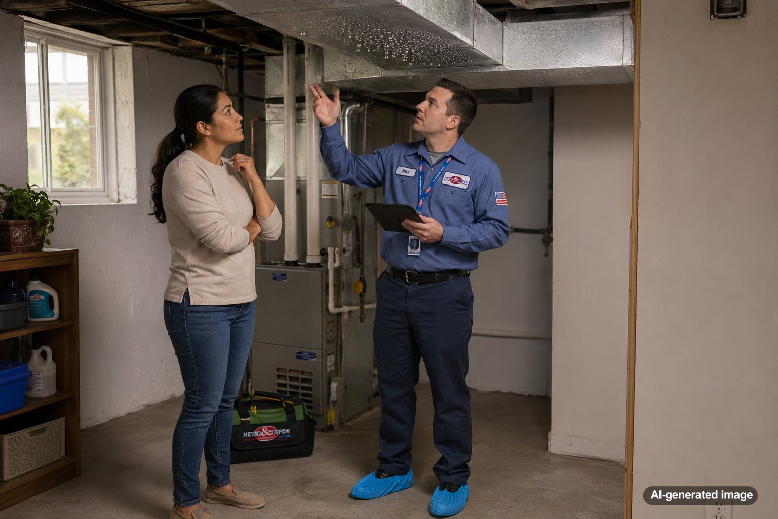 Why Basement Ductwork Can Sweat in Humid Weather