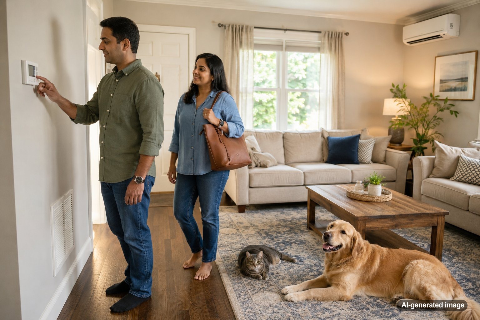 How To Set Your AC For Pets While You Are Away