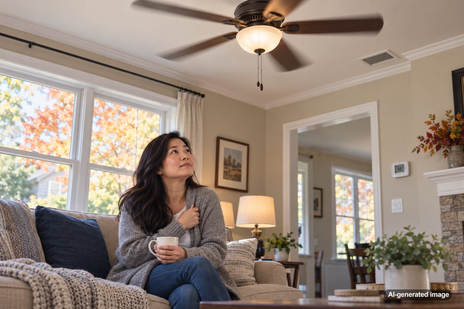 Can Ceiling Fans Make a Room Feel Colder in Fall?